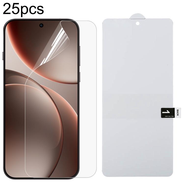 ฟิล์มไฮโดรเจลกันระเบิดแบบเต็มหน้าจอ 25 ชิ้น, For OPPO K14 Turbo Pro 5G, For OPPO K14 Turbo 5G, For OPPO K14x 5G, For OPPO K14 5G, For OPPO F33 5G, For OPPO F33 Pro 5G, For OPPO Find X9s, For OPPO Find X9 Ultra, For OPPO Reno15 Pro 5G Global            ...