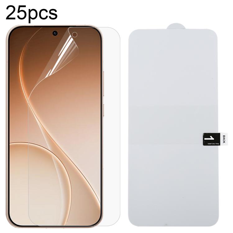 ฟิล์มไฮโดรเจลกันระเบิดแบบเต็มหน้าจอ 25 ชิ้น, For OPPO K14 Turbo Pro 5G, For OPPO K14 Turbo 5G, For OPPO K14x 5G, For OPPO K14 5G, For OPPO F33 5G, For OPPO F33 Pro 5G, For OPPO Find X9s, For OPPO Find X9 Ultra, For OPPO Reno15 Pro 5G Global            ...