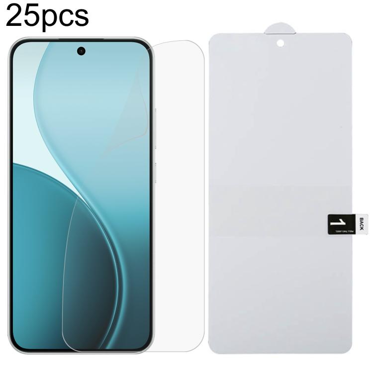ฟิล์มไฮโดรเจลกันระเบิดแบบเต็มหน้าจอ 25 ชิ้น, For OPPO K14 Turbo Pro 5G, For OPPO K14 Turbo 5G, For OPPO K14x 5G, For OPPO K14 5G, For OPPO F33 5G, For OPPO F33 Pro 5G, For OPPO Find X9s, For OPPO Find X9 Ultra, For OPPO Reno15 Pro 5G Global            ...