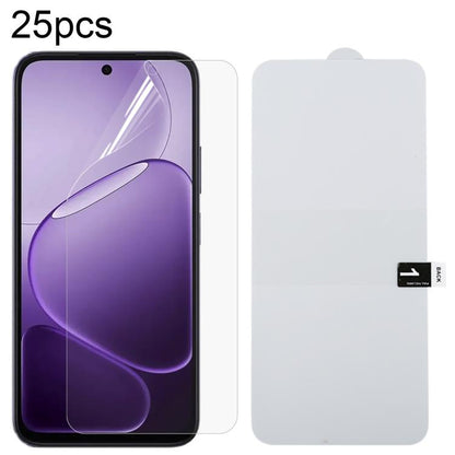 ฟิล์มไฮโดรเจลกันระเบิดแบบเต็มหน้าจอ 25 ชิ้น, For OPPO K14 Turbo Pro 5G, For OPPO K14 Turbo 5G, For OPPO K14x 5G, For OPPO K14 5G, For OPPO F33 5G, For OPPO F33 Pro 5G, For OPPO Find X9s, For OPPO Find X9 Ultra, For OPPO Reno15 Pro 5G Global            ...