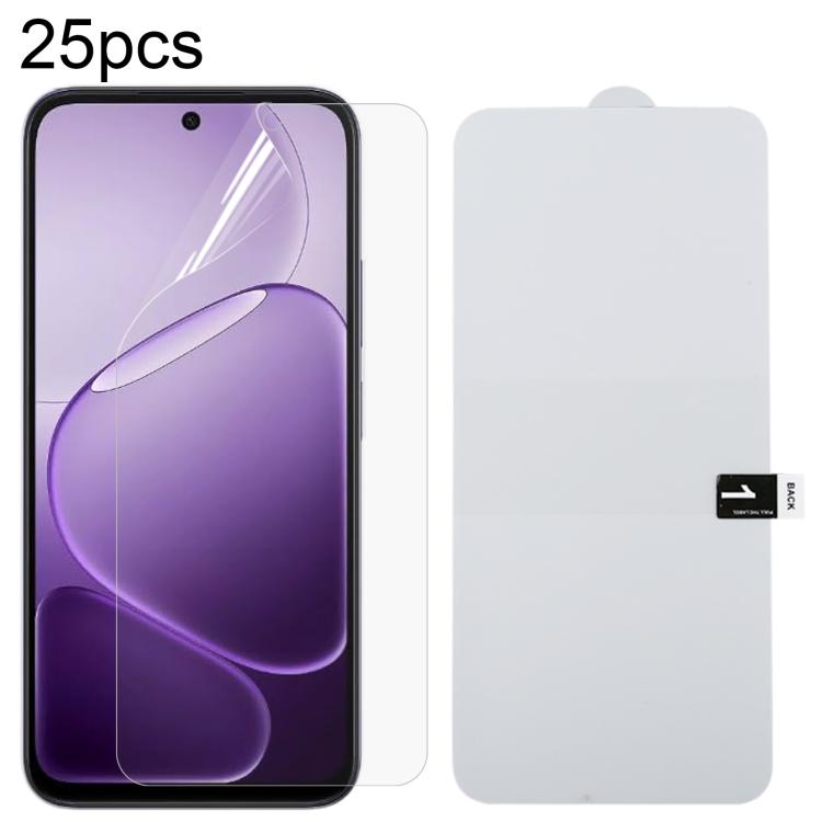 ฟิล์มไฮโดรเจลกันระเบิดแบบเต็มหน้าจอ 25 ชิ้น, For OPPO K14 Turbo Pro 5G, For OPPO K14 Turbo 5G, For OPPO K14x 5G, For OPPO K14 5G, For OPPO F33 5G, For OPPO F33 Pro 5G, For OPPO Find X9s, For OPPO Find X9 Ultra, For OPPO Reno15 Pro 5G Global            ...