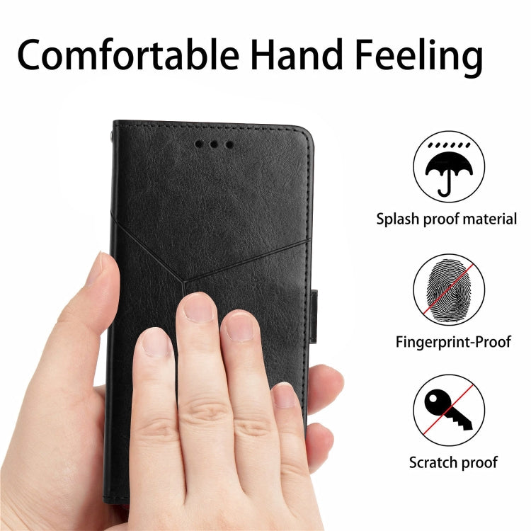 HT01 เคสโทรศัพท์หนังพลิกลายรูปตัว Y, For Realme 11 Pro 5G / 11 Pro+ 5G
