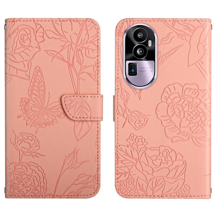 HT03 เคสโทรศัพท์หนังพลิกลายผีเสื้อ Skin Feel Butterfly, For OPPO K12x 5G Global, For OPPO A60 4G, For OPPO Reno11 F 5G/F25 Pro 5G, For OPPO A18 / A38 4G, For OPPO A58 4G, For OPPO Reno10 Pro+, For OPPO A79 5G, For OPPO A59 5G