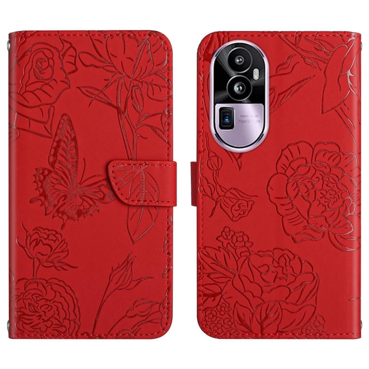 HT03 เคสโทรศัพท์หนังพลิกลายผีเสื้อ Skin Feel Butterfly, For OPPO K12x 5G Global, For OPPO A60 4G, For OPPO Reno11 F 5G/F25 Pro 5G, For OPPO A18 / A38 4G, For OPPO A58 4G, For OPPO Reno10 Pro+, For OPPO A79 5G, For OPPO A59 5G