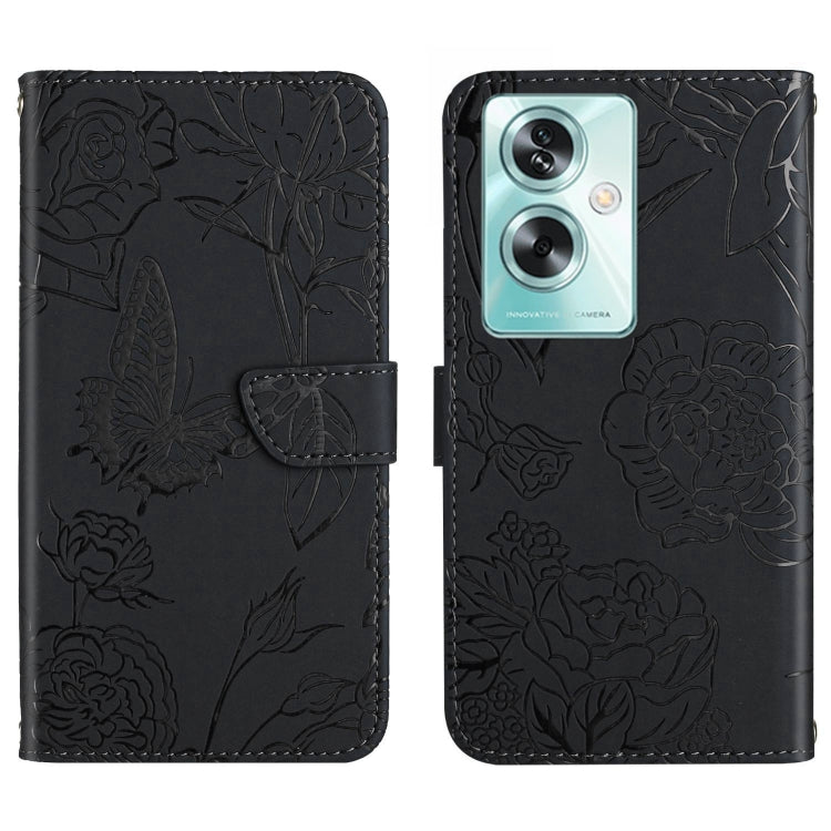 HT03 เคสโทรศัพท์หนังพลิกลายผีเสื้อ Skin Feel Butterfly, For OPPO K12x 5G Global, For OPPO A60 4G, For OPPO Reno11 F 5G/F25 Pro 5G, For OPPO A18 / A38 4G, For OPPO A58 4G, For OPPO Reno10 Pro+, For OPPO A79 5G, For OPPO A59 5G
