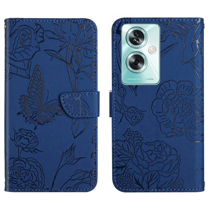 HT03 เคสโทรศัพท์หนังพลิกลายผีเสื้อ Skin Feel Butterfly, For OPPO K12x 5G Global, For OPPO A60 4G, For OPPO Reno11 F 5G/F25 Pro 5G, For OPPO A18 / A38 4G, For OPPO A58 4G, For OPPO Reno10 Pro+, For OPPO A79 5G, For OPPO A59 5G