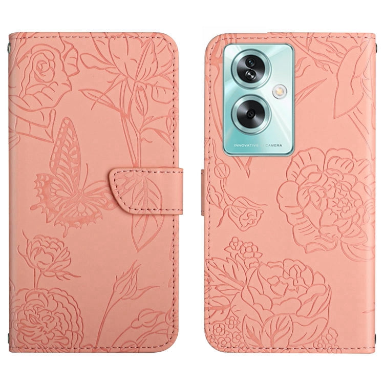 HT03 เคสโทรศัพท์หนังพลิกลายผีเสื้อ Skin Feel Butterfly, For OPPO K12x 5G Global, For OPPO A60 4G, For OPPO Reno11 F 5G/F25 Pro 5G, For OPPO A18 / A38 4G, For OPPO A58 4G, For OPPO Reno10 Pro+, For OPPO A79 5G, For OPPO A59 5G
