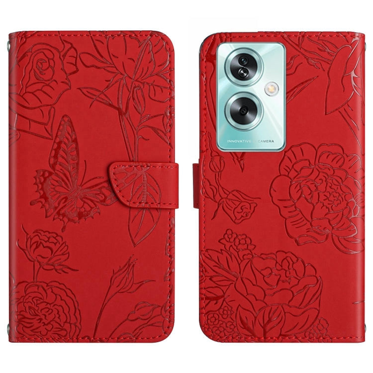HT03 เคสโทรศัพท์หนังพลิกลายผีเสื้อ Skin Feel Butterfly, For OPPO K12x 5G Global, For OPPO A60 4G, For OPPO Reno11 F 5G/F25 Pro 5G, For OPPO A18 / A38 4G, For OPPO A58 4G, For OPPO Reno10 Pro+, For OPPO A79 5G, For OPPO A59 5G