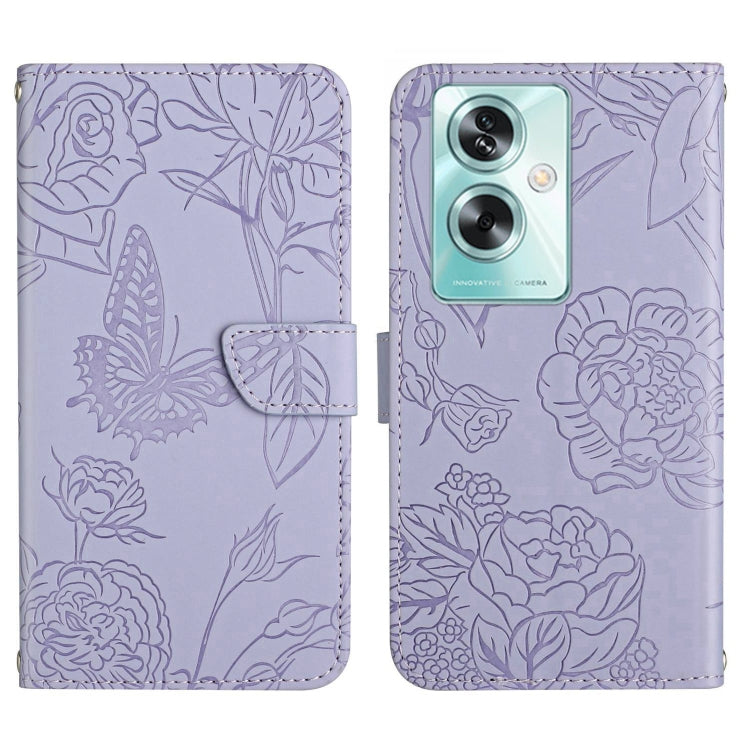 HT03 เคสโทรศัพท์หนังพลิกลายผีเสื้อ Skin Feel Butterfly, For OPPO K12x 5G Global, For OPPO A60 4G, For OPPO Reno11 F 5G/F25 Pro 5G, For OPPO A18 / A38 4G, For OPPO A58 4G, For OPPO Reno10 Pro+, For OPPO A79 5G, For OPPO A59 5G