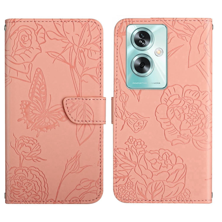 HT03 เคสโทรศัพท์หนังพลิกลายผีเสื้อ Skin Feel Butterfly, For OPPO K12x 5G Global, For OPPO A60 4G, For OPPO Reno11 F 5G/F25 Pro 5G, For OPPO A18 / A38 4G, For OPPO A58 4G, For OPPO Reno10 Pro+, For OPPO A79 5G, For OPPO A59 5G