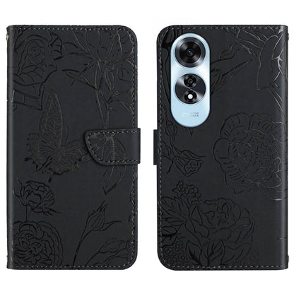 HT03 เคสโทรศัพท์หนังพลิกลายผีเสื้อ Skin Feel Butterfly, For OPPO K12x 5G Global, For OPPO A60 4G, For OPPO Reno11 F 5G/F25 Pro 5G, For OPPO A18 / A38 4G, For OPPO A58 4G, For OPPO Reno10 Pro+, For OPPO A79 5G, For OPPO A59 5G