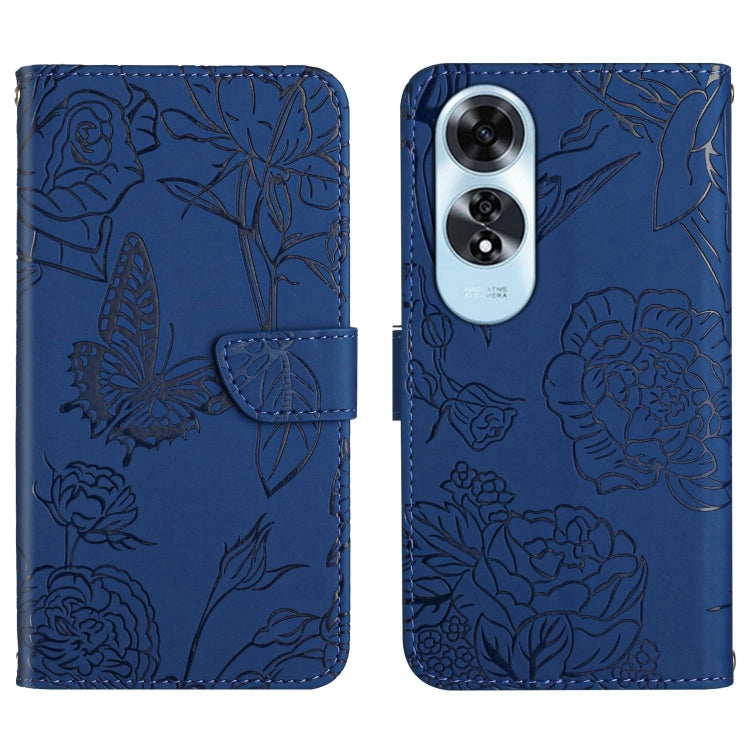 HT03 เคสโทรศัพท์หนังพลิกลายผีเสื้อ Skin Feel Butterfly, For OPPO K12x 5G Global, For OPPO A60 4G, For OPPO Reno11 F 5G/F25 Pro 5G, For OPPO A18 / A38 4G, For OPPO A58 4G, For OPPO Reno10 Pro+, For OPPO A79 5G, For OPPO A59 5G