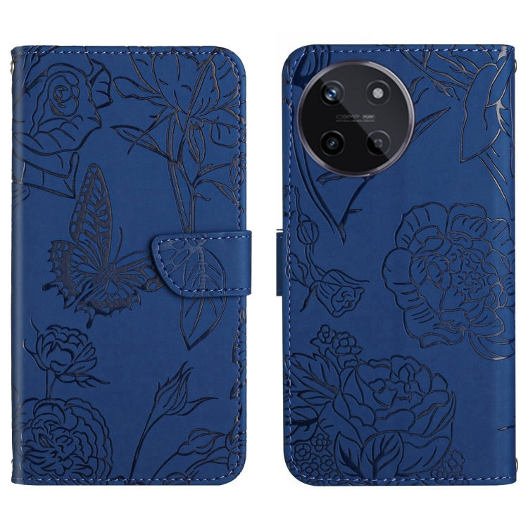 HT03 เคสโทรศัพท์หนังพลิกลายผีเสื้อ Skin Feel Butterfly, For Realme 11 5G Global, For Realme 11 4G Global, For Realme 11 Pro