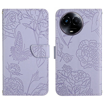HT03 เคสโทรศัพท์หนังพลิกลายผีเสื้อ Skin Feel Butterfly, For Realme 11 5G Global, For Realme 11 4G Global, For Realme 11 Pro