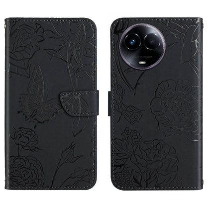 HT03 เคสโทรศัพท์หนังพลิกลายผีเสื้อ Skin Feel Butterfly, For Realme 11 5G Global, For Realme 11 4G Global, For Realme 11 Pro