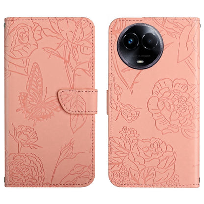HT03 เคสโทรศัพท์หนังพลิกลายผีเสื้อ Skin Feel Butterfly, For Realme 11 5G Global, For Realme 11 4G Global, For Realme 11 Pro