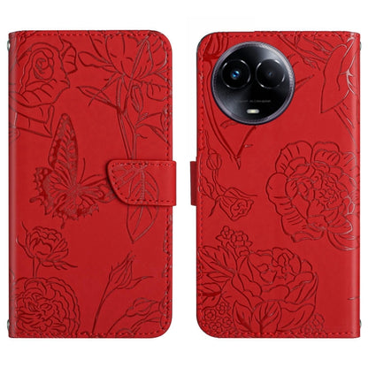 HT03 เคสโทรศัพท์หนังพลิกลายผีเสื้อ Skin Feel Butterfly, For Realme 11 5G Global, For Realme 11 4G Global, For Realme 11 Pro