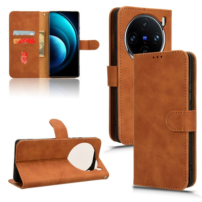 Skin Feel เคสโทรศัพท์หนังแบบแม่เหล็กพลิก, For vivo V30E 5G, For vivo iQOO Z9X, For vivo iQOO Z9, For vivo iQOO Z9 5G Global, For vivo Y03 4G, For vivo S18e, For vivo S18, For vivo X100 Pro, For vivo X100