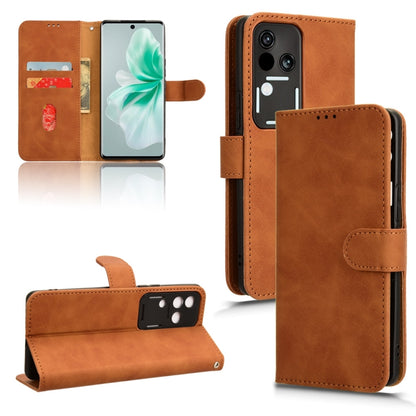 Skin Feel เคสโทรศัพท์หนังแบบแม่เหล็กพลิก, For vivo V30E 5G, For vivo iQOO Z9X, For vivo iQOO Z9, For vivo iQOO Z9 5G Global, For vivo Y03 4G, For vivo S18e, For vivo S18, For vivo X100 Pro, For vivo X100