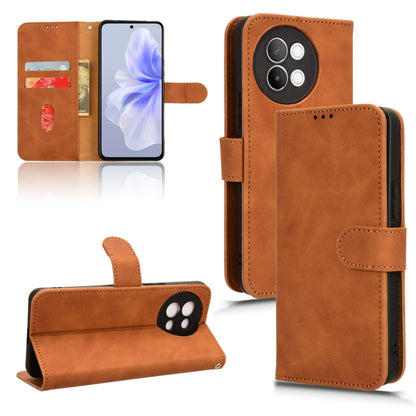 Skin Feel เคสโทรศัพท์หนังแบบแม่เหล็กพลิก, For vivo V30E 5G, For vivo iQOO Z9X, For vivo iQOO Z9, For vivo iQOO Z9 5G Global, For vivo Y03 4G, For vivo S18e, For vivo S18, For vivo X100 Pro, For vivo X100
