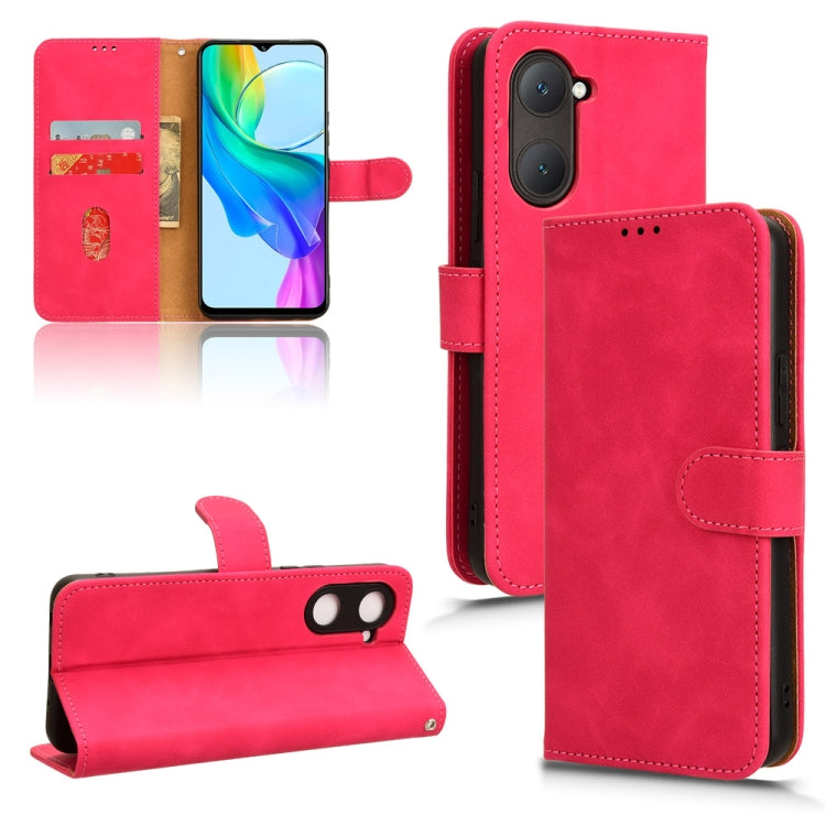 Skin Feel เคสโทรศัพท์หนังแบบแม่เหล็กพลิก, For vivo V30E 5G, For vivo iQOO Z9X, For vivo iQOO Z9, For vivo iQOO Z9 5G Global, For vivo Y03 4G, For vivo S18e, For vivo S18, For vivo X100 Pro, For vivo X100