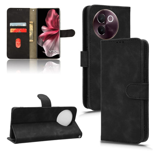 Skin Feel เคสโทรศัพท์หนังแบบแม่เหล็กพลิก, For vivo V30E 5G, For vivo iQOO Z9X, For vivo iQOO Z9, For vivo iQOO Z9 5G Global, For vivo Y03 4G, For vivo S18e, For vivo S18, For vivo X100 Pro, For vivo X100