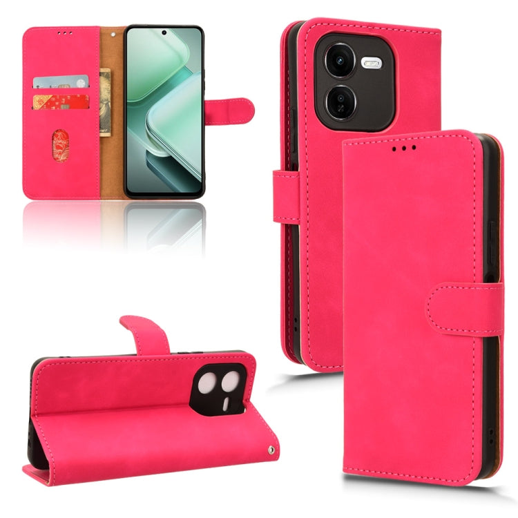 Skin Feel เคสโทรศัพท์หนังแบบแม่เหล็กพลิก, For vivo V30E 5G, For vivo iQOO Z9X, For vivo iQOO Z9, For vivo iQOO Z9 5G Global, For vivo Y03 4G, For vivo S18e, For vivo S18, For vivo X100 Pro, For vivo X100