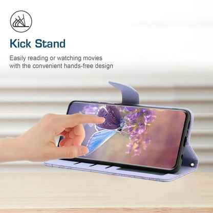 HT03 เคสโทรศัพท์หนังพลิกลายผีเสื้อ Skin Feel Butterfly, For vivo Y02A 4G / Y02 4G / Y11 2023, For vivo Y56 5G Global, For vivo V27E 4G Global, For vivo Y02S Global / Y16 4G Global, For vivo Y77 5G Global / Y22S 4G Global, For vivo Y77E 5G              ...