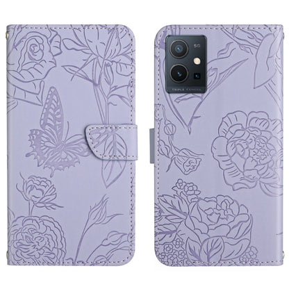 HT03 เคสโทรศัพท์หนังพลิกลายผีเสื้อ Skin Feel Butterfly, For vivo Y02A 4G / Y02 4G / Y11 2023, For vivo Y56 5G Global, For vivo V27E 4G Global, For vivo Y02S Global / Y16 4G Global, For vivo Y77 5G Global / Y22S 4G Global, For vivo Y77E 5G              ...