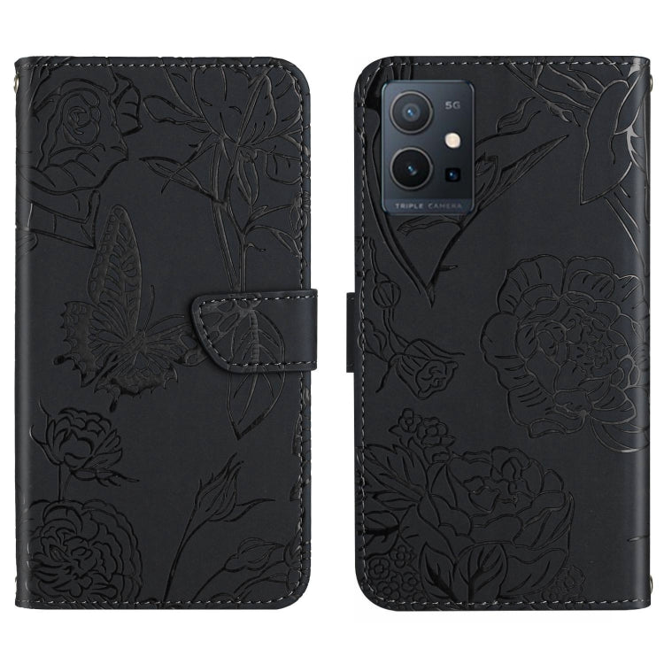 HT03 เคสโทรศัพท์หนังพลิกลายผีเสื้อ Skin Feel Butterfly, For vivo Y02A 4G / Y02 4G / Y11 2023, For vivo Y56 5G Global, For vivo V27E 4G Global, For vivo Y02S Global / Y16 4G Global, For vivo Y77 5G Global / Y22S 4G Global, For vivo Y77E 5G              ...