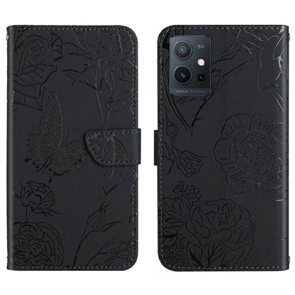 HT03 เคสโทรศัพท์หนังพลิกลายผีเสื้อ Skin Feel Butterfly, For vivo Y02A 4G / Y02 4G / Y11 2023, For vivo Y56 5G Global, For vivo V27E 4G Global, For vivo Y02S Global / Y16 4G Global, For vivo Y77 5G Global / Y22S 4G Global, For vivo Y77E 5G              ...