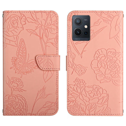 HT03 เคสโทรศัพท์หนังพลิกลายผีเสื้อ Skin Feel Butterfly, For vivo Y02A 4G / Y02 4G / Y11 2023, For vivo Y56 5G Global, For vivo V27E 4G Global, For vivo Y02S Global / Y16 4G Global, For vivo Y77 5G Global / Y22S 4G Global, For vivo Y77E 5G              ...