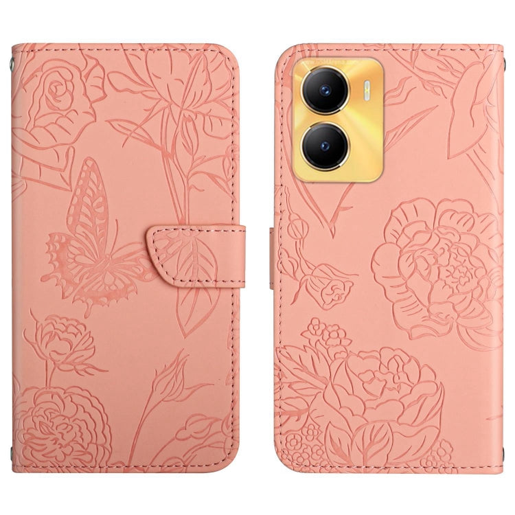 HT03 เคสโทรศัพท์หนังพลิกลายผีเสื้อ Skin Feel Butterfly, For vivo Y02A 4G / Y02 4G / Y11 2023, For vivo Y56 5G Global, For vivo V27E 4G Global, For vivo Y02S Global / Y16 4G Global, For vivo Y77 5G Global / Y22S 4G Global, For vivo Y77E 5G              ...