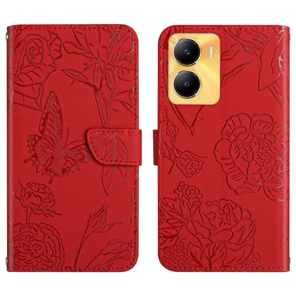 HT03 เคสโทรศัพท์หนังพลิกลายผีเสื้อ Skin Feel Butterfly, For vivo Y02A 4G / Y02 4G / Y11 2023, For vivo Y56 5G Global, For vivo V27E 4G Global, For vivo Y02S Global / Y16 4G Global, For vivo Y77 5G Global / Y22S 4G Global, For vivo Y77E 5G              ...