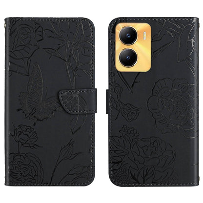 HT03 เคสโทรศัพท์หนังพลิกลายผีเสื้อ Skin Feel Butterfly, For vivo Y02A 4G / Y02 4G / Y11 2023, For vivo Y56 5G Global, For vivo V27E 4G Global, For vivo Y02S Global / Y16 4G Global, For vivo Y77 5G Global / Y22S 4G Global, For vivo Y77E 5G              ...