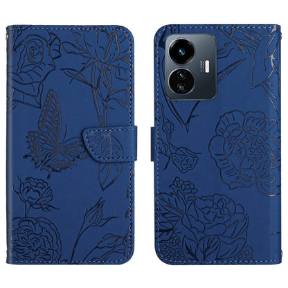HT03 เคสโทรศัพท์หนังพลิกลายผีเสื้อ Skin Feel Butterfly, For vivo Y02A 4G / Y02 4G / Y11 2023, For vivo Y56 5G Global, For vivo V27E 4G Global, For vivo Y02S Global / Y16 4G Global, For vivo Y77 5G Global / Y22S 4G Global, For vivo Y77E 5G              ...