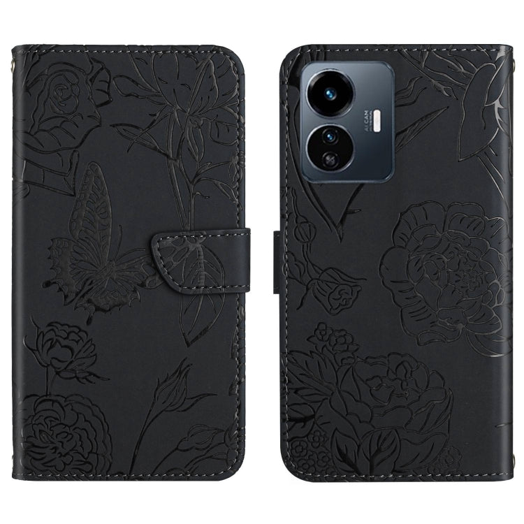 HT03 เคสโทรศัพท์หนังพลิกลายผีเสื้อ Skin Feel Butterfly, For vivo Y02A 4G / Y02 4G / Y11 2023, For vivo Y56 5G Global, For vivo V27E 4G Global, For vivo Y02S Global / Y16 4G Global, For vivo Y77 5G Global / Y22S 4G Global, For vivo Y77E 5G              ...