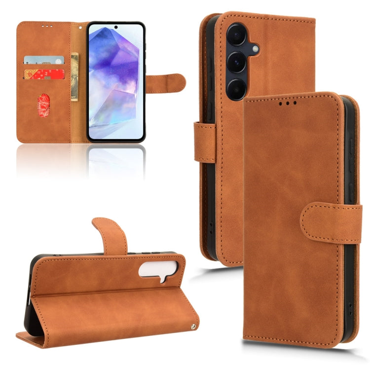 Skin Feel เคสโทรศัพท์หนังแบบแม่เหล็กพลิก, For Samsung Galaxy M55 5G, For Samsung Galaxy M15 5G, For Samsung Galaxy Xcover 7, For Samsung Galaxy A55 5G, For Samsung Galaxy A35 5G, For Samsung Galaxy S24 Ultra 5G, For Samsung Galaxy S24+ 5G              ...