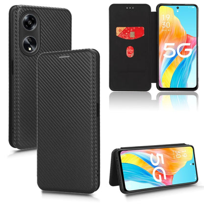 เคสโทรศัพท์หนังพลิกพื้นผิวคาร์บอนไฟเบอร์, For OPPO A38 4G Global, For OPPO A78 4G, For OPPO A1 5G, For OPPO Find X8 Pro, For OPPO A79 5G