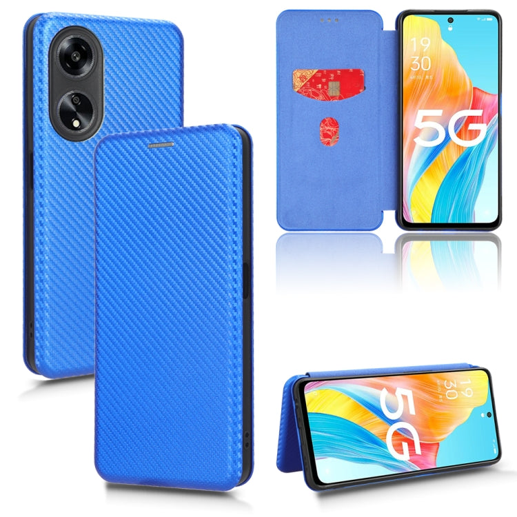 เคสโทรศัพท์หนังพลิกพื้นผิวคาร์บอนไฟเบอร์, For OPPO A38 4G Global, For OPPO A78 4G, For OPPO A1 5G, For OPPO Find X8 Pro, For OPPO A79 5G