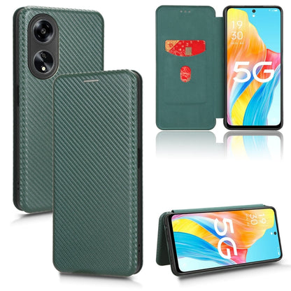 เคสโทรศัพท์หนังพลิกพื้นผิวคาร์บอนไฟเบอร์, For OPPO A38 4G Global, For OPPO A78 4G, For OPPO A1 5G, For OPPO Find X8 Pro, For OPPO A79 5G