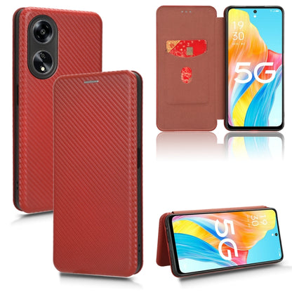 เคสโทรศัพท์หนังพลิกพื้นผิวคาร์บอนไฟเบอร์, For OPPO A38 4G Global, For OPPO A78 4G, For OPPO A1 5G, For OPPO Find X8 Pro, For OPPO A79 5G