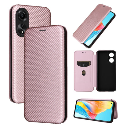 เคสโทรศัพท์หนังพลิกพื้นผิวคาร์บอนไฟเบอร์, For OPPO A38 4G Global, For OPPO A78 4G, For OPPO A1 5G, For OPPO Find X8 Pro, For OPPO A79 5G