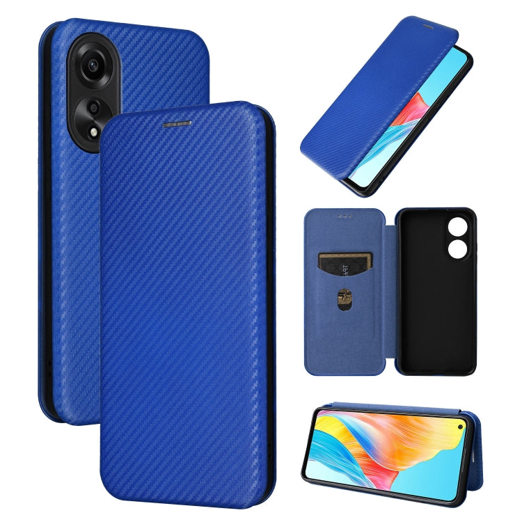 เคสโทรศัพท์หนังพลิกพื้นผิวคาร์บอนไฟเบอร์, For OPPO A38 4G Global, For OPPO A78 4G, For OPPO A1 5G, For OPPO Find X8 Pro, For OPPO A79 5G