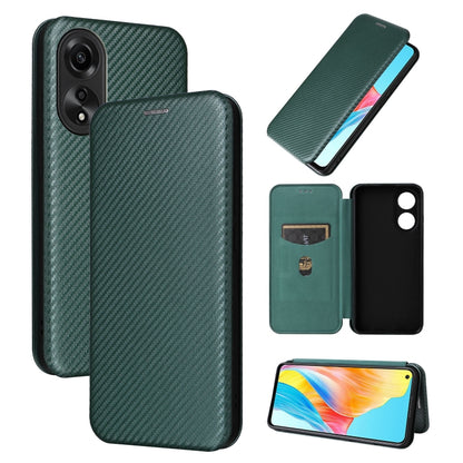 เคสโทรศัพท์หนังพลิกพื้นผิวคาร์บอนไฟเบอร์, For OPPO A38 4G Global, For OPPO A78 4G, For OPPO A1 5G, For OPPO Find X8 Pro, For OPPO A79 5G