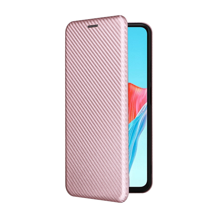 เคสโทรศัพท์หนังพลิกพื้นผิวคาร์บอนไฟเบอร์, For OPPO A38 4G Global, For OPPO A78 4G, For OPPO A1 5G, For OPPO Find X8 Pro, For OPPO A79 5G