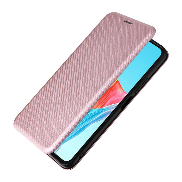 เคสโทรศัพท์หนังพลิกพื้นผิวคาร์บอนไฟเบอร์, For OPPO A38 4G Global, For OPPO A78 4G, For OPPO A1 5G, For OPPO Find X8 Pro, For OPPO A79 5G