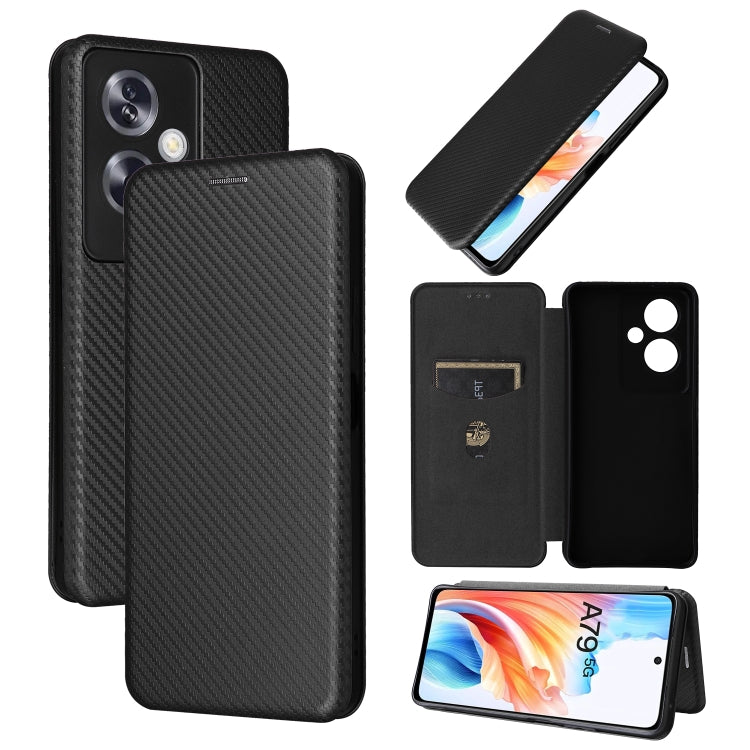 เคสโทรศัพท์หนังพลิกพื้นผิวคาร์บอนไฟเบอร์, For OPPO A38 4G Global, For OPPO A78 4G, For OPPO A1 5G, For OPPO Find X8 Pro, For OPPO A79 5G