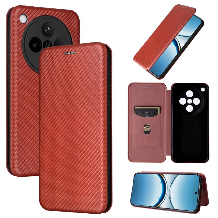 เคสโทรศัพท์หนังพลิกพื้นผิวคาร์บอนไฟเบอร์, For OPPO A5 5G / 4G Global, For OPPO Find X8s+ 5G, For OPPO Find X8s 5G, For OPPO Find X8 Ultra 5G, For OPPO F29 5G, For OPPO A5 Pro 5G Global, For OPPO Reno13 5G Global, For OPPO Reno13 F 5G, For OPPO Find X8