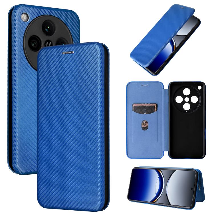 เคสโทรศัพท์หนังพลิกพื้นผิวคาร์บอนไฟเบอร์, For OPPO A38 4G Global, For OPPO A78 4G, For OPPO A1 5G, For OPPO Find X8 Pro, For OPPO A79 5G